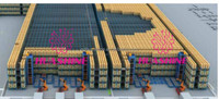 Grue de manutention robuste et rayonnage à palettes sur mesure, système ASRS automatisé Huashine pour entrepôt de production de peinture