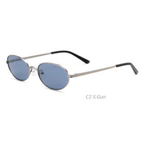 Occhiali da Sole in Metallo Ovali di Alta Qualità, Fatti a Mano in Giappone, Design Italiano Vintage, Lunettes Gafas Personalizadas <span class=keywords><strong>Bottega</strong></span> Slim - Product Image 3