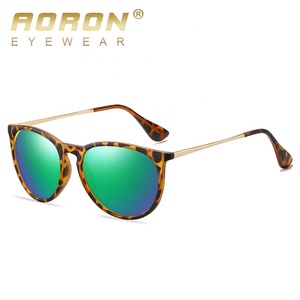 Aoron-gafas de <span class=keywords><strong>sol</strong></span> polarizadas para hombre, montura circular redonda, venta directa de fábrica, UV400, 4171 - Product Image 1