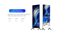 Affichage vidéo LED couleur ultra-mince P2.5 pliable, portable, en aluminium, personnalisé, pour publicité extérieure, type affiche, pour métro