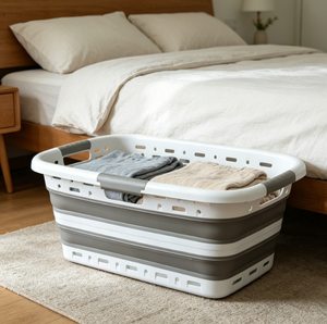 <span class=keywords><strong>Cesto</strong></span> per Bucato Pieghevole di Alta Qualità 50L, Resistente e Antiscivolo, per Conservazione Vestiti Sporchi, Accessori per Lavanderia, Novità - Product Image 1