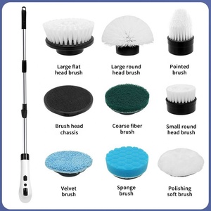 <strong>Electric</strong> Spin Scrubber Cordless Power Spinning Cleaner <strong>Brush</strong> Long Handle Shower With 8 Replaceable <strong>Brush</strong> Heads for Home <strong>Clean</strong> - Product Image 5
