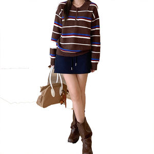 Chemise de base à col roulé épaisse doublée de polaire pour femmes, sous-vêtement d'hiver, nouveau style, pull ample et polyvalent, tricot - Product Image 3