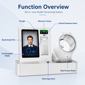 Monitorización de Salud con Pantalla Táctil: Presión Arterial, Oxígeno en Sangre, Reconocimiento Facial, Detección de Alcohol, Medición de Temperatura, Reinicio - Product Image 5