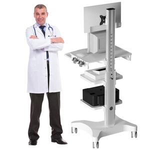 Giá cả cạnh tranh ABS nhựa bệnh viện phòng khám Xe đẩy giỏ hàng nội soi Xe đẩy giỏ hàng y tế di động máy trạm cho bệnh viện - Product Image 3