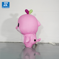 Ballon gonflable de personnage de mascotte de dessin animé de dauphin de dessin animé personnalisé