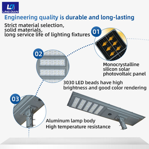 Lampadaire solaire tout-en-un en aluminium de haute qualité, garantie 3 ans, certification CE RoHS pour projets gouvernementaux - Product Image 6