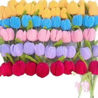 Bouquet de tulipes éternelles modernes en forme de bâtonnets – Fait main, respectueux de l'environnement, livraison rapide, Fête des Mères, pour les entreprises et les groupes