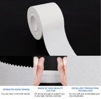 Bande adhésive sportive en polyester-coton de 5 cm x 13,7 m, bord uni, bande rigide pour les entraîneurs de musculation