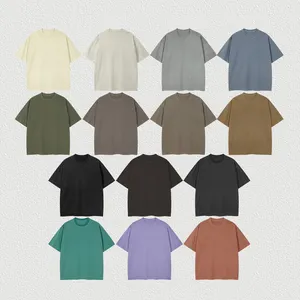 Huili fabrika Oem yeni Trend Unisex boy boş % 100% pamuk T Shirt özel yıkanmış 200 Gsm kalın pamuk erkekler Vintage T Shirt
