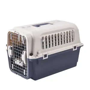 Alta Qualidade Airline Pet Acessórios Plástico Pet Air Carrier Dog Travel Crate Airline Caixa De Transporte Aprovado