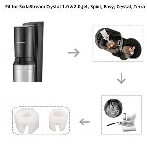 Kit de Reparación de Conector de Manguera de CO2 para Sodastream Crystal 1.0 y 2.0, Herramientas Neumáticas OEM, Plástico Blanco, Juego de 2 - Product Image 2
