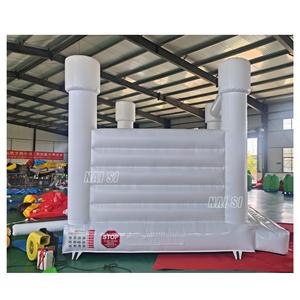 Château gonflable professionnel en PVC pour enfants et adultes, blanc pastel, pour mariage, pour enfants - Product Image 4