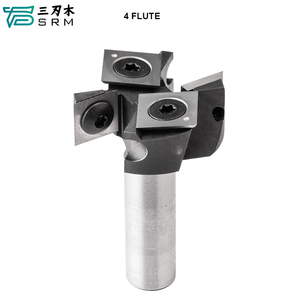 Fraise à rainurer CNC à pointe en carbure, 4 dents, diamètre 1/2 pouce, pour le rabotage du bois, le fraisage et le nivellement des dalles - Product Image 1