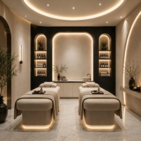 Présentoir rétroéclairé par LED pour établi de coiffure avec éclairage LED pour les salons haut de gamme