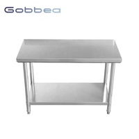 Pengiriman Cepat Meja Kerja Dapur Stainless Steel 201 Komersial Tahan Korosi Kapasitas Berat Desain Modular untuk