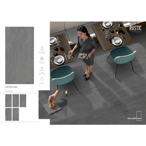 Carreaux de sol et de mur en porcelaine imitation marbre Azure Gris 600x1200mm, finition rustique polie et émaillée - Product Image 5