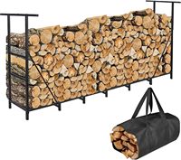Cheminées et accessoires en métal de style moderne robustes, support à bois de chauffage, porte-bûches, écran pour le stockage, acier durable