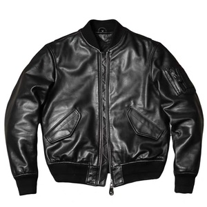 Blouson <span class=keywords><strong>aviateur</strong></span> en <span class=keywords><strong>cuir</strong></span> véritable pour homme, sur mesure, en <span class=keywords><strong>cuir</strong></span> d'agneau véritable, uniforme de pilote, véritable <span class=keywords><strong>cuir</strong></span> de mouton, blouson de vol MA-1 - Product Image 1