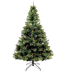 Árbol de Navidad de Agujas de Pino Verde de 7 Pies, Ecológico, de Alta Calidad, con Luces LED, para Decoración de Hogar, Hotel, Centro Comercial y Fiestas, Precio al por Mayor - Product Image 1