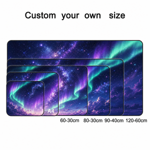 Tapis de souris de jeu en caoutchouc personnalisé, grand tapis de bureau étendu, tapis de souris long pour clavier d'ordinateur avec bord cousu - Product Image 2
