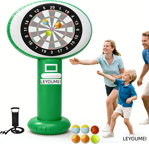 Jeu de fléchettes gonflable géant avec balles collantes, jouet familial sûr pour enfants et adultes, idéal pour le jardin et les activités de fête - Product Image 2