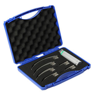 Haiye Ensemble laryngoscope à fibre optique d'anesthésie réutilisable avec 6 lames Outils chirurgicaux ORL Kits de lames médicales incurvées et droites - Product Image 6