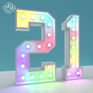 Lớn 4ft 5ft lớn ánh sáng lên chữ cái và số để <span class=keywords><strong>b</strong></span>án tùy chỉnh marquee dấu hiệu với đèn cho tiệc cưới trang trí ngoài trời - Product Image 4