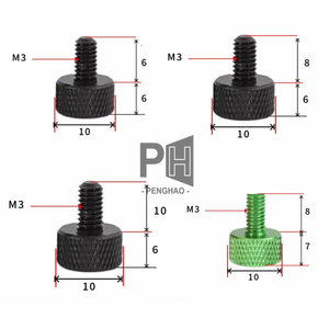DIY Einstell schraube PC-Gehäuse Handgriff schraube Dekorative <span class=keywords><strong>Visser</strong></span> Tornill M2/M2.5/M3 Aluminium legierung Runde Flach kopf Rändel schrauben - Product Image 5