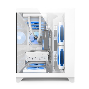 Chất lượng cao chơi game trường hợp máy tính Micro <span class=keywords><strong>ATX</strong></span> giữa tháp PC trường hợp HD âm thanh USB3.0 Tempered Glass Máy Tính Trắng trường hợp Chassis - Product Image 2