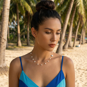 Collares de Verano para Mujer Bingxin Jewelry, con Cuentas Cristianas, Forma Geométrica, Turquesa, Cristal Natural, Piedras de Color Caramelo - Product Image 5