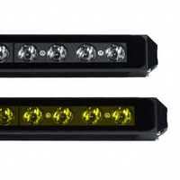 Barre lumineuse LED DRL ambre à une seule rangée, mince, 22/32/42/50/52 pouces, pour voiture F150 Ranger Hilux, toit, pare-chocs, barre de protection, tout-terrain 4x4