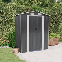 Abri de jardin extérieur en métal résistant aux intempéries avec porte verrouillable, petit bâtiment de jardin pour outils, vélos et équipements de terrasse