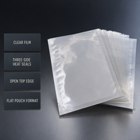 Sachet plat imprimé sur mesure en PET/PE pour emballage alimentaire, scellé sur trois côtés, résistant à l'humidité, pour poudre sèche, thé, café