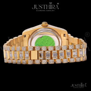 Export Quality Moissanite Diamond Quartz <b>Watch</b> <b>Women</b> Jewelry Style Bracelet <b>Watch</b> Luxury Gift Available At Best Price - Product Image 2