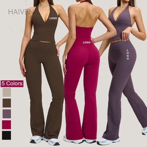 Ropa de Gimnasio, Ropa Deportiva Transpirable, Top Deportivo, Conjunto de 2 Piezas de Yoga, Leggings Ajustados, Conjuntos Deportivos para Mujer, Ropa de <span class=keywords><strong>Academia</strong></span> - Product Image 1