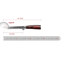 Couteau à désosser ambidextre de 6 pouces en acier inoxydable CR17 à motif Damas, personnalisable avec logo, pour découpe de viande et boucherie, finition laser bois