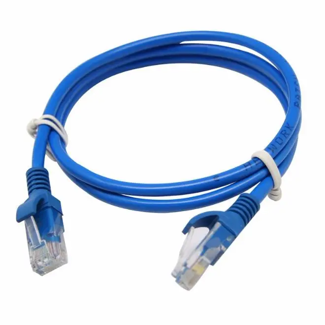 Fabrika özelleştirilmiş uzunluğu 0.25m-50m konnektör rj45 ağ kablosu UTP CAT5E CAT6 yama kablosu Ethernet