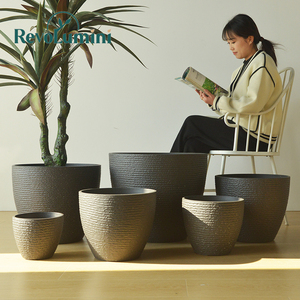 Approvisionnement Usine Pots de Fleurs Décoratifs en Plastique pour Extérieur/Intérieur, Pots de Haute Qualité, Grands Pots Ronds pour Décoration Maison - Product Image 3