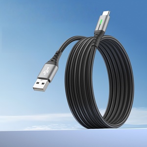 <span class=keywords><strong>Nuevo</strong></span> Cable de Datos USB-A Trenzado con Luz Indicadora, 3A, Carga Rápida Tipo-C 60w para Teléfono 17 Pro Max Samsung - Product Image 1