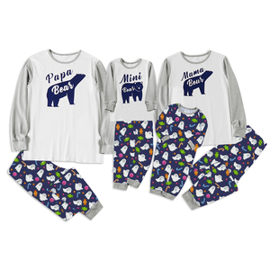 Pigiama abbinato per la <span class=keywords><strong>famiglia</strong></span> di Halloween <span class=keywords><strong>in</strong></span> fibra di bambù papà Mama Mini stampa a manica lunga 2 pezzi Set per tutte le età - Product Image 3