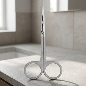 Petits ciseaux à sourcils en acier inoxydable, lames courbées et affûtées, pour la beauté, la coupe des poils du visage, des cils et du maquillage des sourcils, pour droitiers - Product Image 4