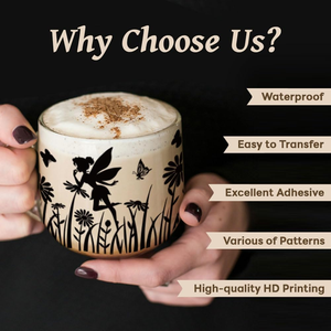 Pegatinas Personalizadas Impermeables UV DTF para Vasos, Diseño de Hadas Negras, 10 Hojas, Pegatinas de Vinilo Personalizadas - Product Image 4