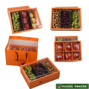 Ensemble de boîtes et sacs magnétiques pour livraison de fruits, avec pelliculage mat et gaufrage, panier cadeau recyclable pour fruits et légumes - Product Image 3