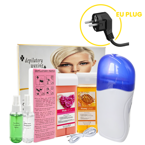 Kit Chauffe-<span class=keywords><strong>Cire</strong></span> Roll-on Tout-en-un avec 2 Cartouches de <span class=keywords><strong>Cire</strong></span> 100g, Spray Avant et Après Épilation, Ensemble d'Épilation pour Salon - Product Image 5