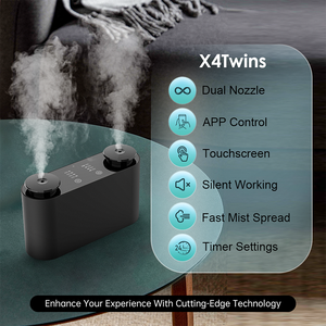 Cnus x4twins Nhôm Tường Dính Hai Vòi Phun Tự Động Không Khí Tươi Phun Thông Minh Ứng Dụng Điều Khiển Không Nước Mùi Hương Dầu Nước Hoa Khuếch Tán - Product Image 4