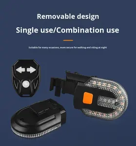 Feu arrière de vélo en gros avec clignotants, rechargeable par USB, sans fil, LED, pour trottinette, accessoires de cyclisme - Product Image 6