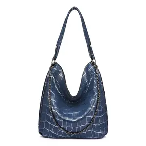 Lovevook Realer Tas Wanita Kulit Asli Fashion Wanita Tas Wanita Patchwork Kasual Totes Gaya Baru Rantai Tas