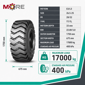 ยาง OTR ขนาด 26.5-25 ลาย E3/L3 28PR 32PRC สำหรับงานเหมือง ก่อสร้าง รถตักดิน รถดันดิน ยางสำหรับงานหนักนอกถนน - Product Image 2