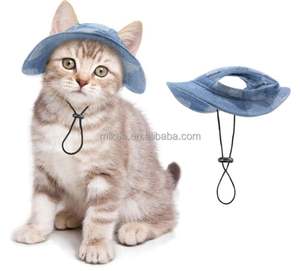Sombrero de perro primavera/verano protector solar samoyedo Corgi orejas expuestas gato venta lindo sombrero de pescador - Product Image 1